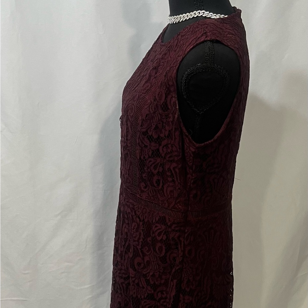 Banana Republic Burgundy Lace Midi Dress